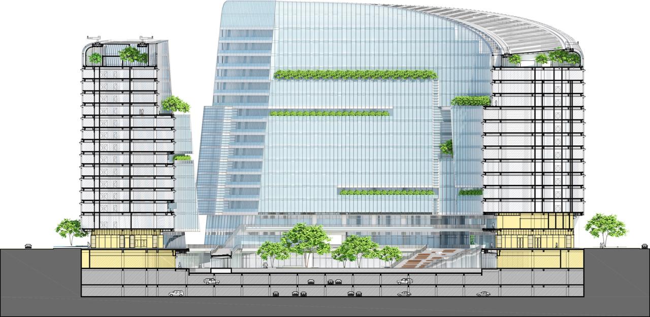 BIM建筑|成都高新万科中心——高新区的城市花园 / Laguarda.Low Architects