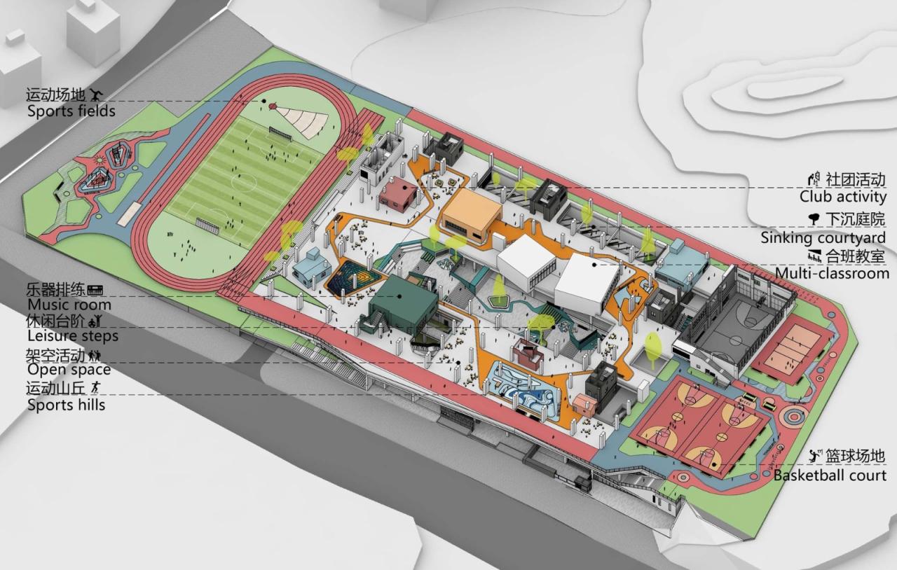 BIM建筑|深圳市龙华区行知中学 / 筑博设计-联合公设
