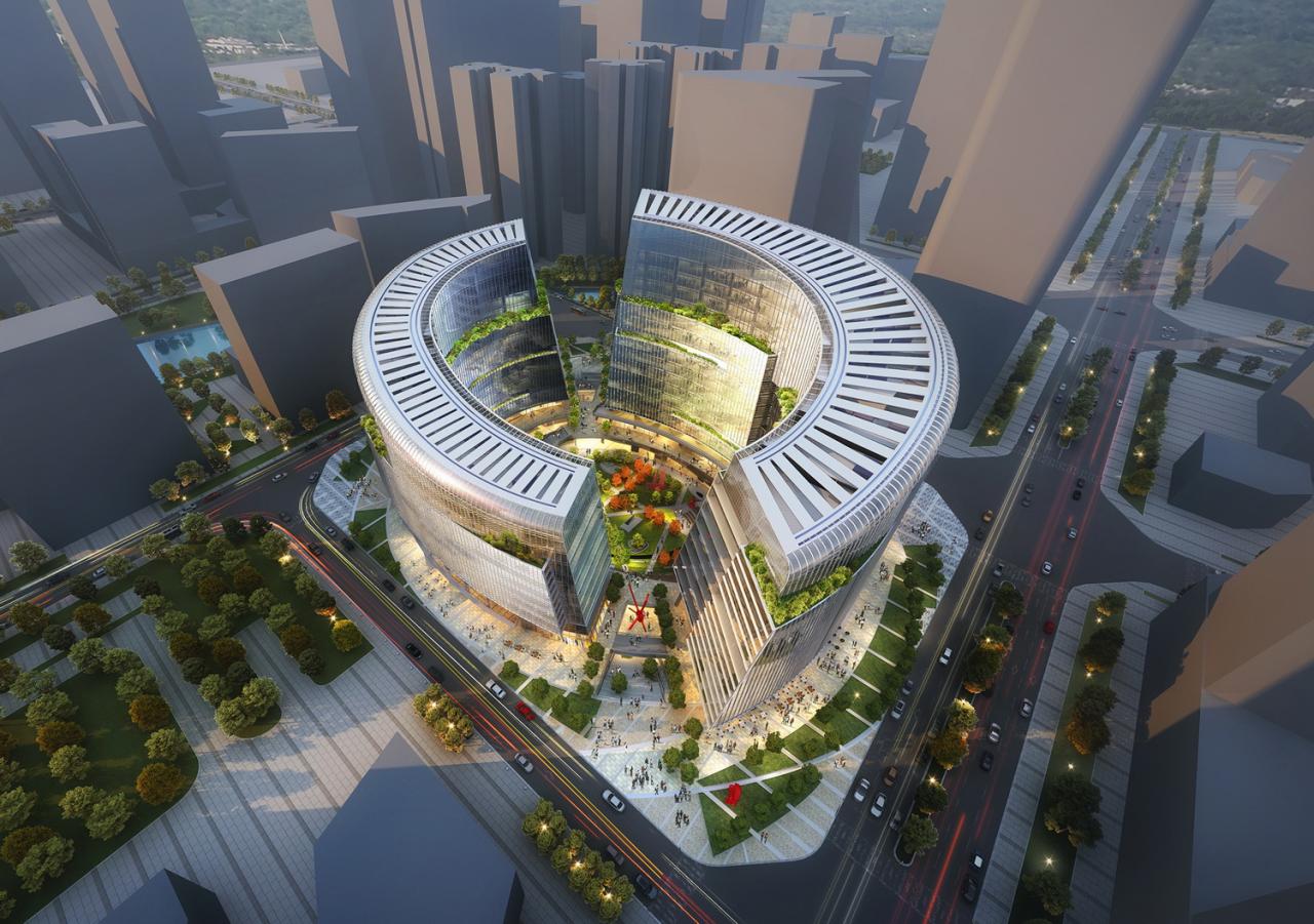 BIM建筑|成都高新万科中心——高新区的城市花园 / Laguarda.Low Architects