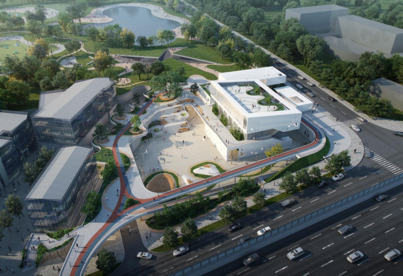 BIM建筑|“聚能浮云”设计功能与景观并存 绿色公共空间连接小区互动 吕元祥建筑师事务所广州番禺广场变电站设计方案获胜