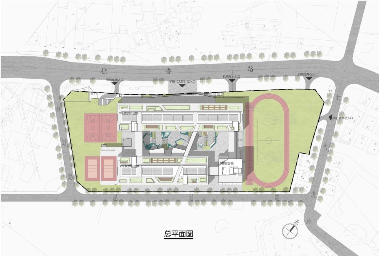 BIM建筑|深圳市龙华区行知中学 / 筑博设计-联合公设