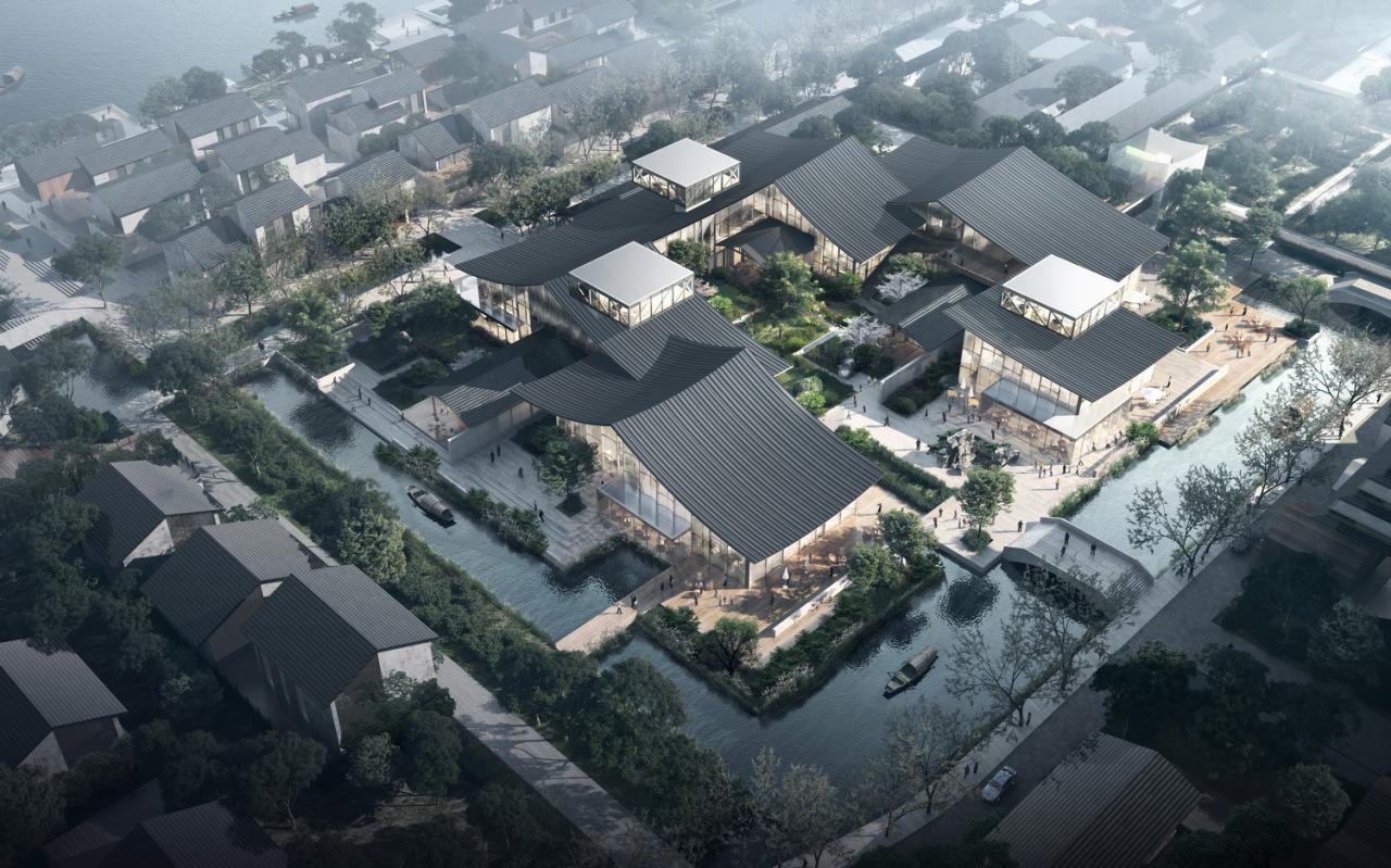 BIM建筑|中标候选方案 | 造物环：苏州青苔中日工业设计村 / line+、MLA+