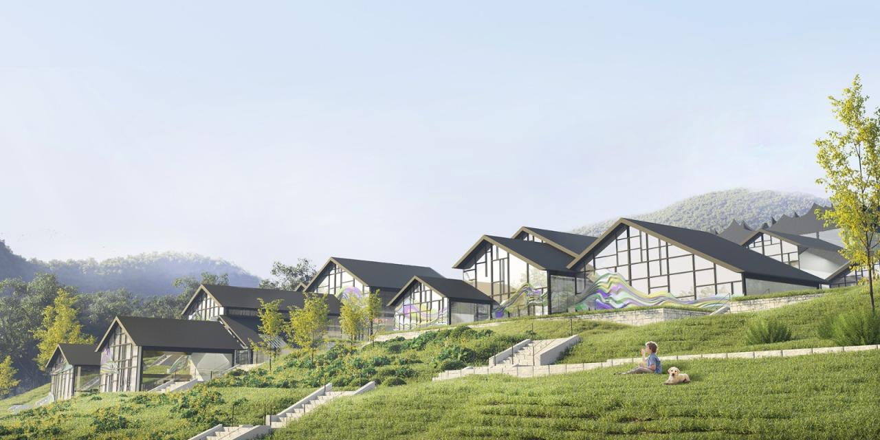 BIM建筑|林河陌影——仙市古镇活动综合体方案设计 / 外行建筑