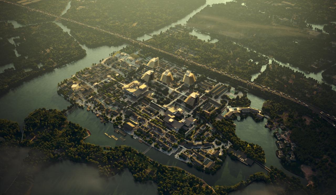 BIM建筑|中标候选方案 | 造物环：苏州青苔中日工业设计村 / line+、MLA+