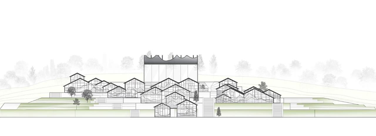 BIM建筑|林河陌影——仙市古镇活动综合体方案设计 / 外行建筑