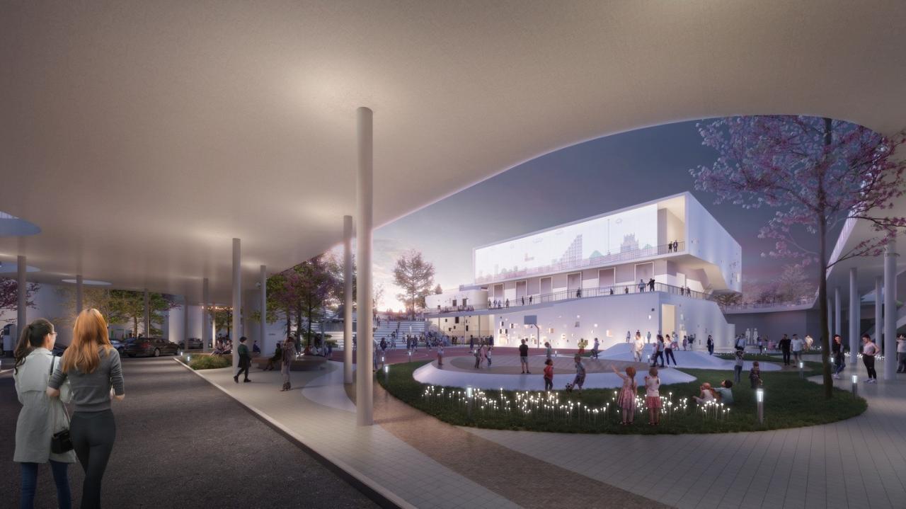 BIM建筑|“聚能浮云”设计功能与景观并存 绿色公共空间连接小区互动 吕元祥建筑师事务所广州番禺广场变电站设计方案获胜