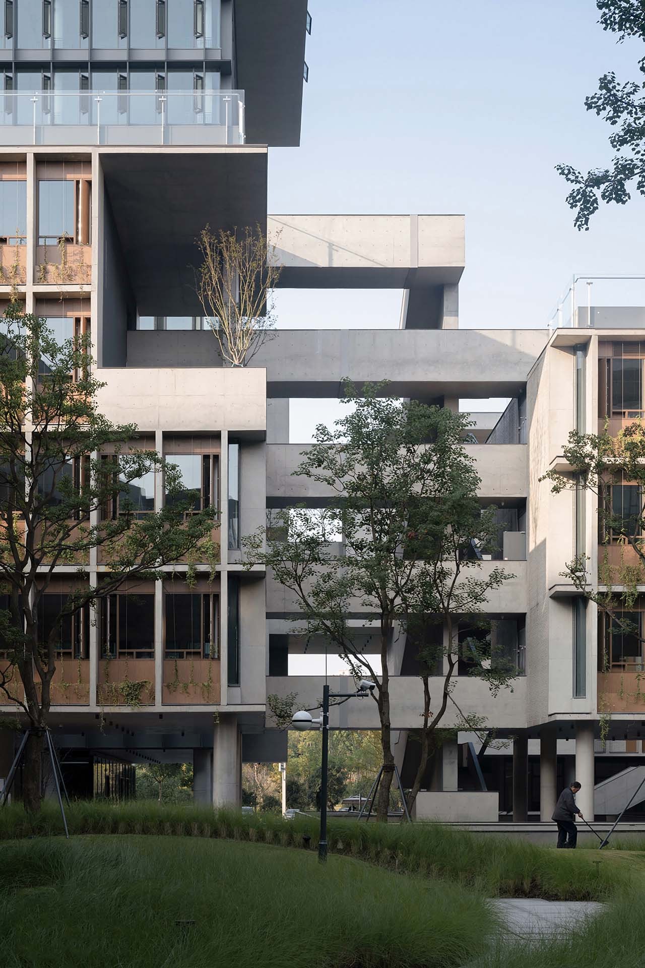 BIM建筑|成都麓湖漂浮总部办公楼 / 直向建筑