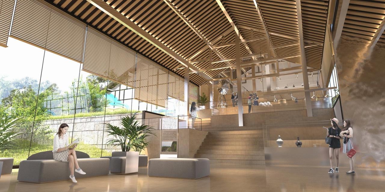 BIM建筑|林河陌影——仙市古镇活动综合体方案设计 / 外行建筑