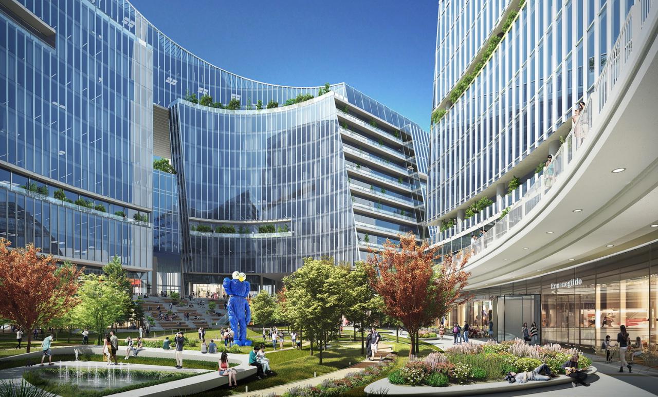 BIM建筑|成都高新万科中心——高新区的城市花园 / Laguarda.Low Architects