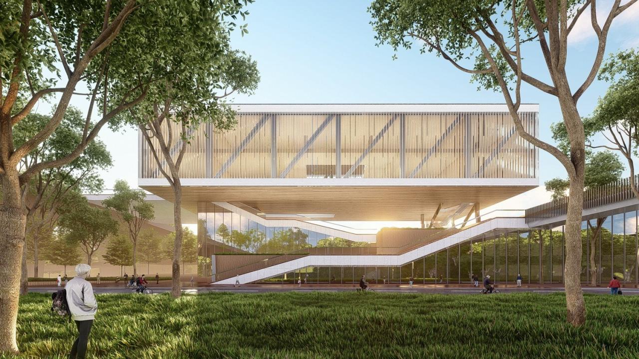 BIM建筑|兰州皋兰社区文体中心 / 一境建筑设计