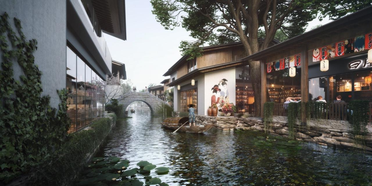 BIM建筑|中标候选方案 | 造物环：苏州青苔中日工业设计村 / line+、MLA+