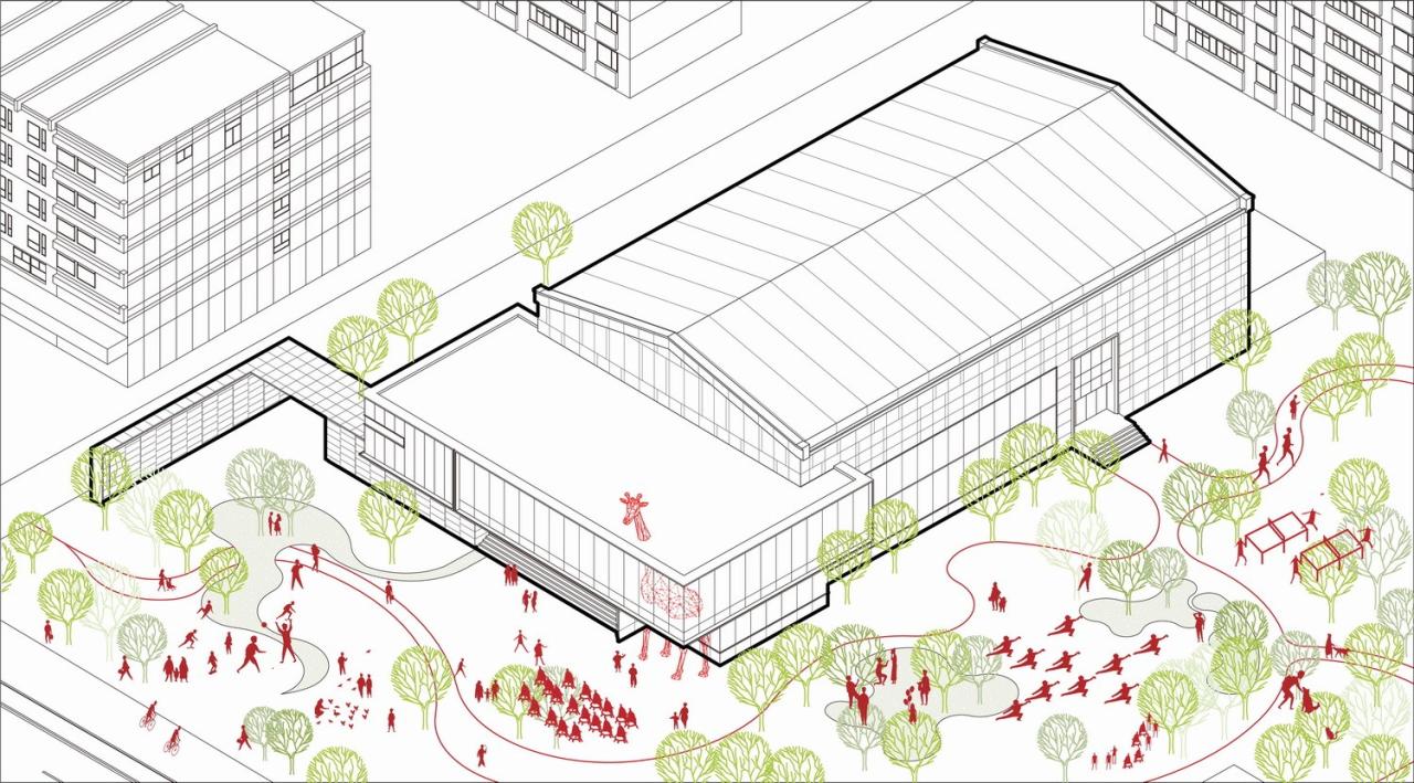 BIM建筑|城市赋新，打造市民的欢享天地 —职工俱乐部更新改造 / PTA上海柏涛