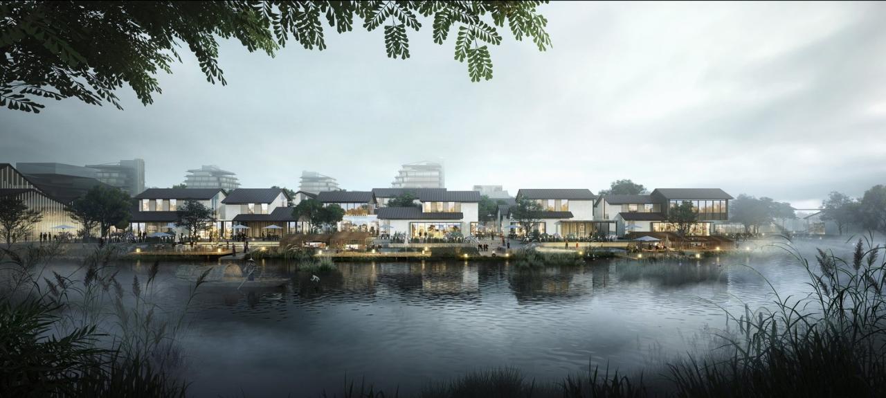 BIM建筑|中标候选方案 | 造物环：苏州青苔中日工业设计村 / line+、MLA+