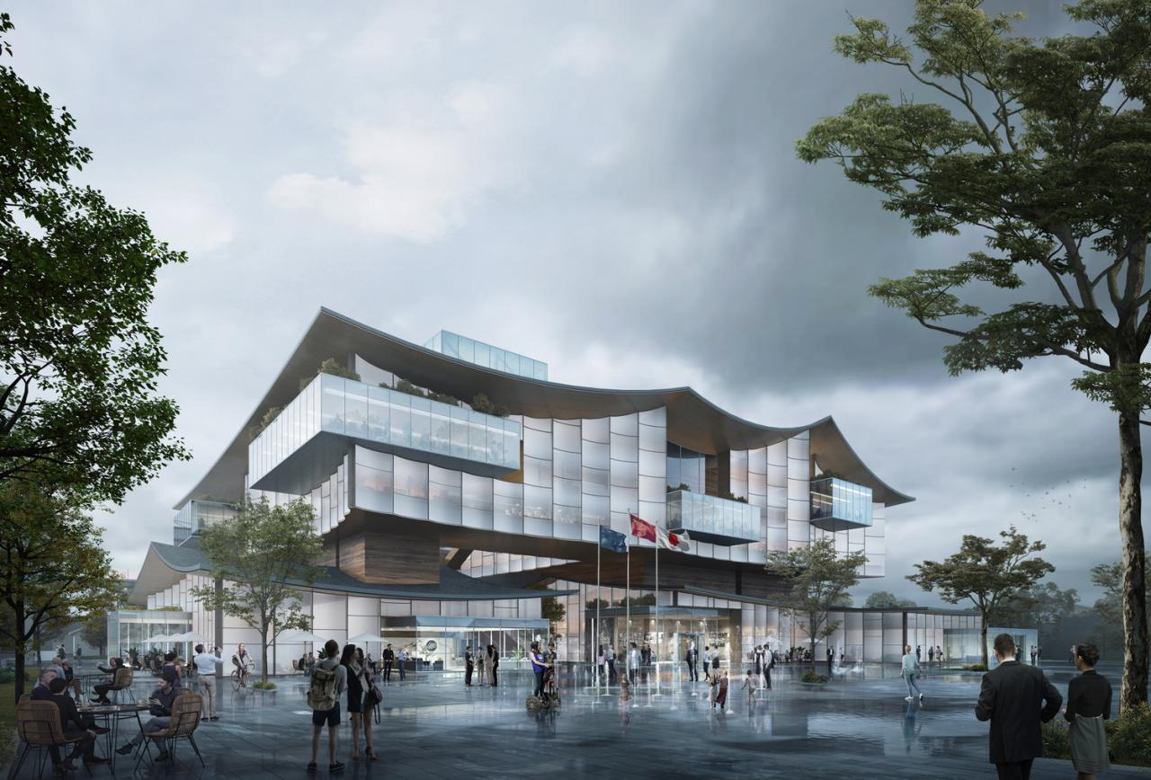 BIM建筑|中标候选方案 | 造物环：苏州青苔中日工业设计村 / line+、MLA+