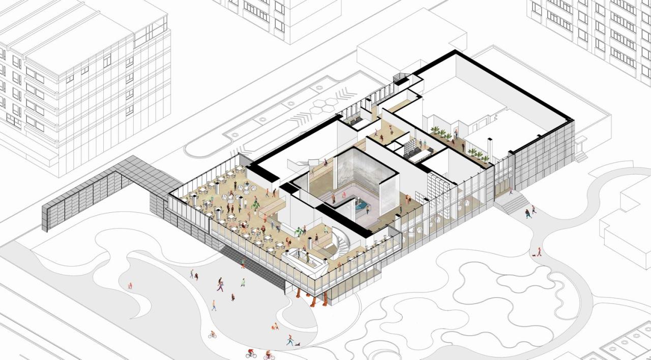 BIM建筑|城市赋新，打造市民的欢享天地 —职工俱乐部更新改造 / PTA上海柏涛