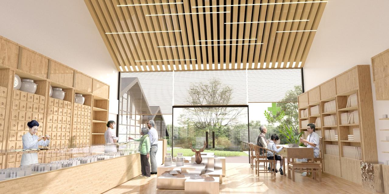 BIM建筑|林河陌影——仙市古镇活动综合体方案设计 / 外行建筑