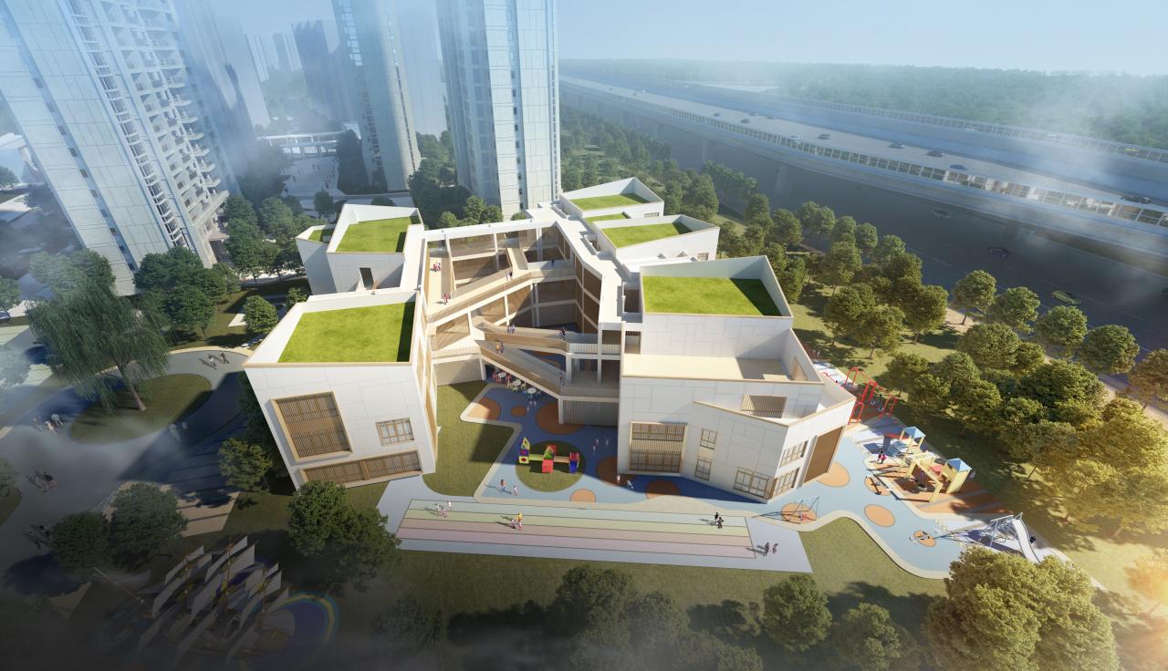 BIM建筑|活力内核构筑迷你城池｜国科温州第一幼儿园 / 成执设计