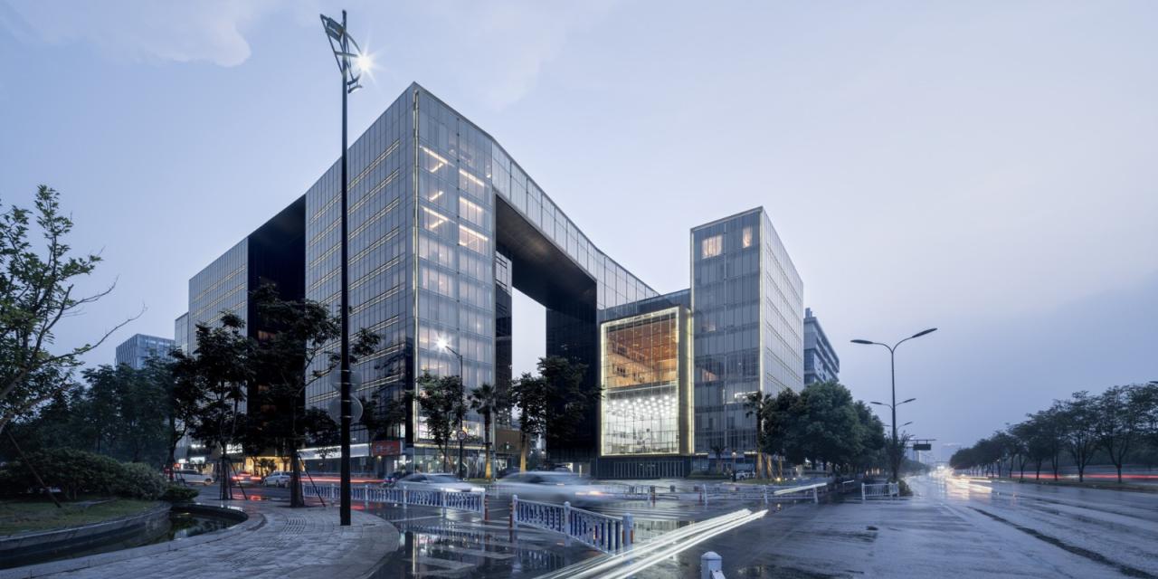 BIM建筑|gad作品 | 开合的立体庭园，杭州关瑞大厦