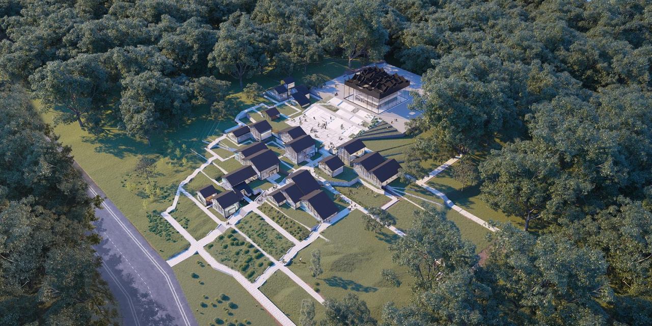 BIM建筑|林河陌影——仙市古镇活动综合体方案设计 / 外行建筑