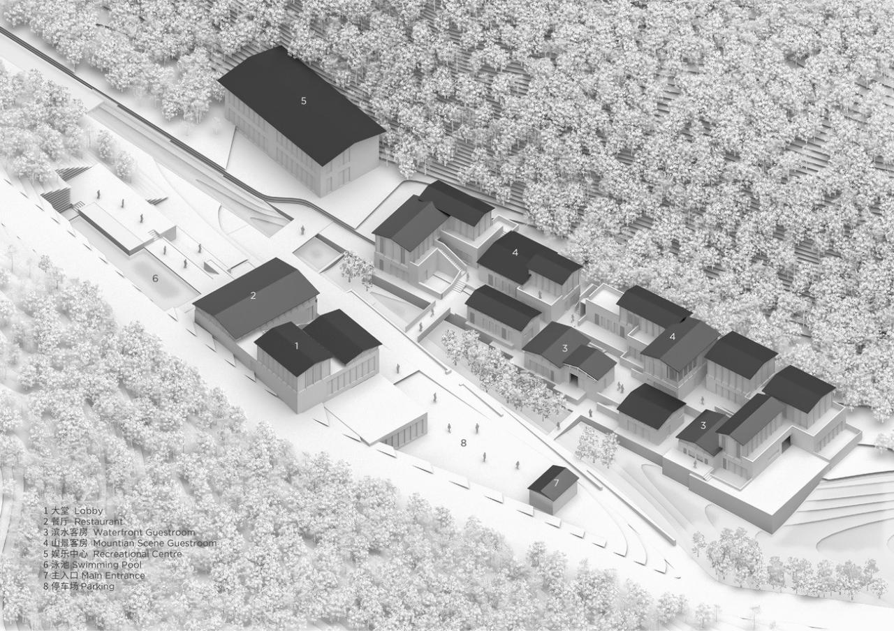 BIM建筑|隐北野奢酒店 / Penda China