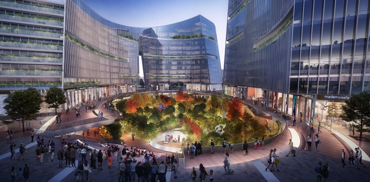 BIM建筑|成都高新万科中心——高新区的城市花园 / Laguarda.Low Architects