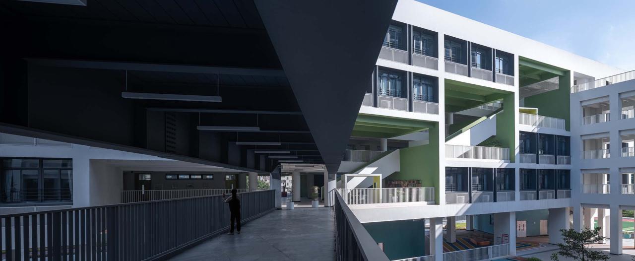 BIM建筑|深圳市龙华区行知中学 / 筑博设计-联合公设