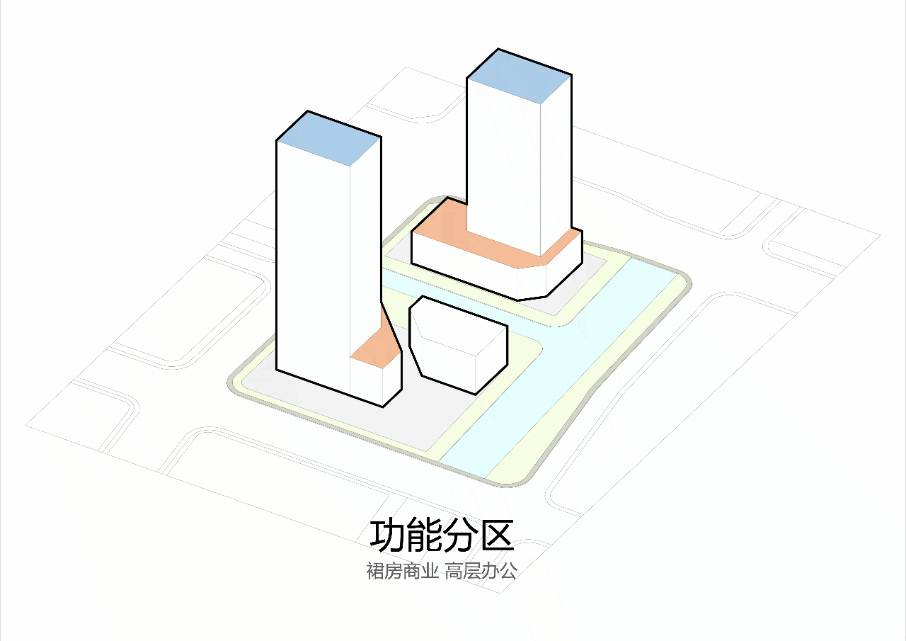 BIM建筑|一桥两相望:苏州高铁新城双子塔 / 简和建筑