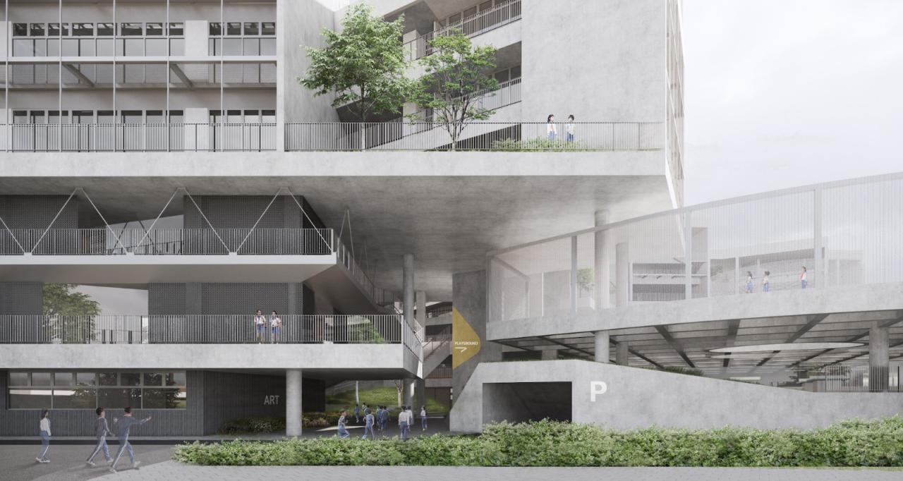 BIM建筑|深圳龙岗下雪村小学 / MAT