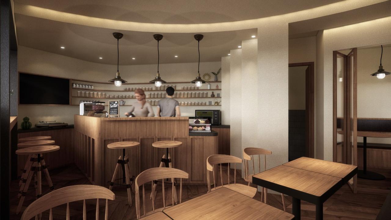 BIM建筑|为城市角落留一盏灯 闲来咖啡 / 素造建筑