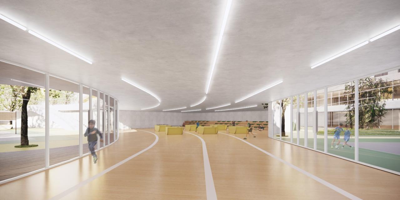 BIM建筑|天府新区海洋路中学 / MAT 超级建筑事务所