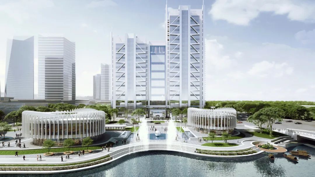 BIM建筑|兰花阁 ：‘城市山谷’中的滨河商街 / UUA