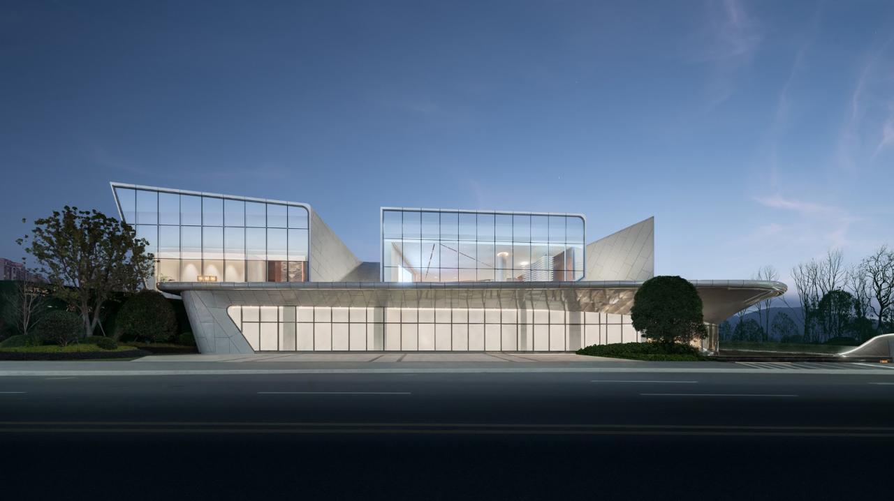 BIM建筑|赣州锦润 ▪ 滨江云宸展示中心 / 成执设计