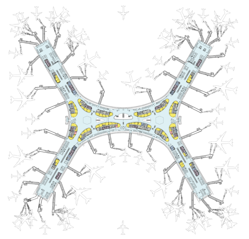 BIM建筑|航空建筑新标杆：深圳宝安国际机场卫星厅 / GDAD、Aedas、兰德隆与布朗