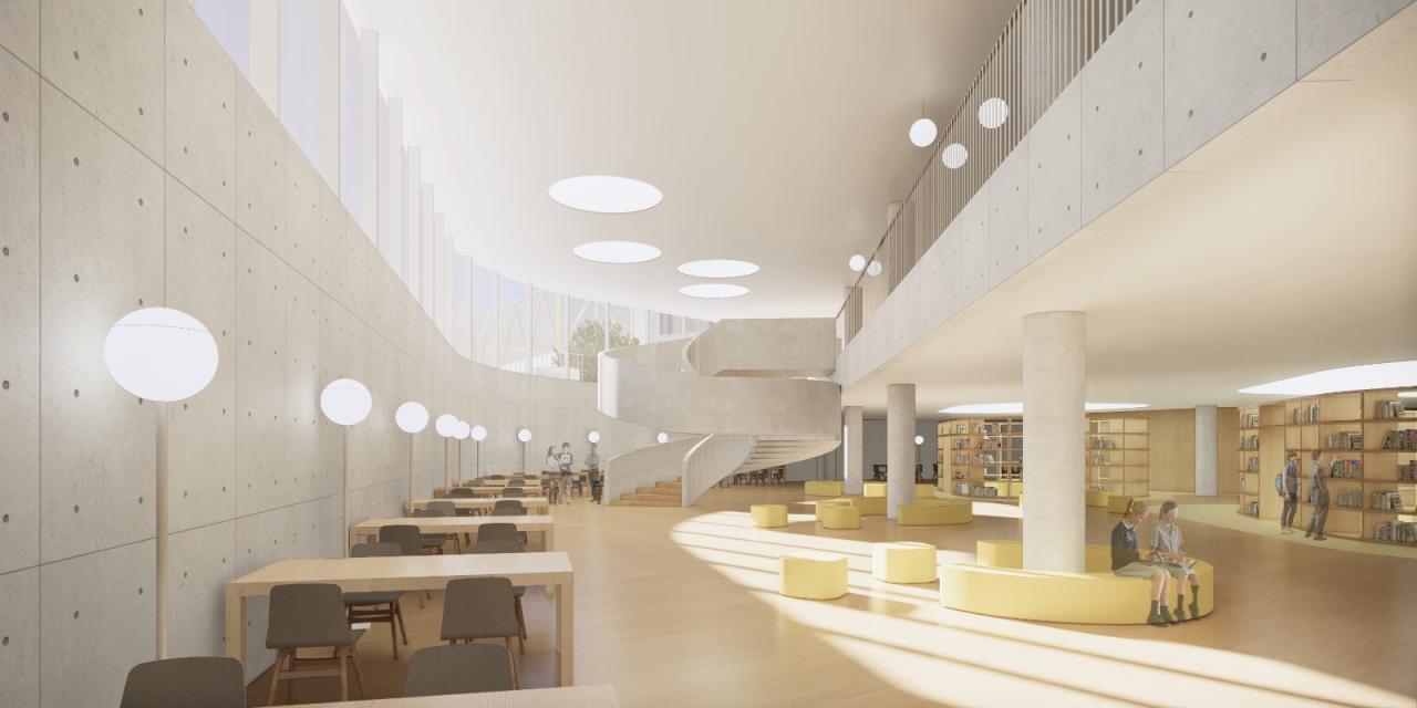 BIM建筑|天府新区海洋路中学 / MAT 超级建筑事务所