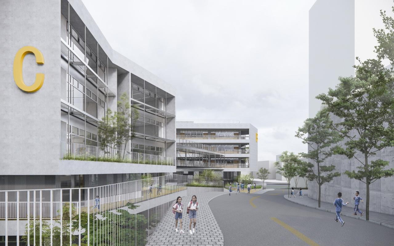 BIM建筑|深圳龙岗下雪村小学 / MAT