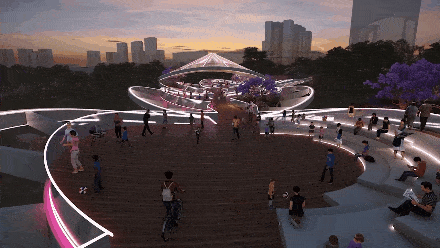 BIM建筑|重庆市北碚区西南大学人行景观桥项目 / 林聪建筑设计工作室