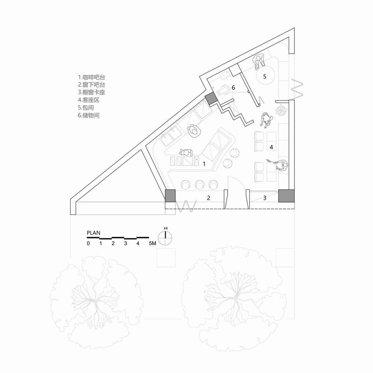 BIM建筑|为城市角落留一盏灯 闲来咖啡 / 素造建筑