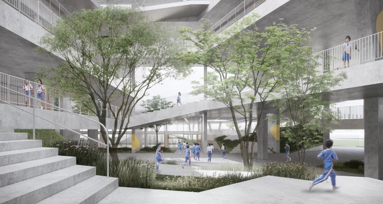 BIM建筑|深圳龙岗下雪村小学 / MAT