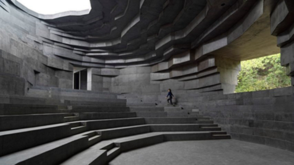 BIM建筑|开放建筑工作室设计石头状音乐厅