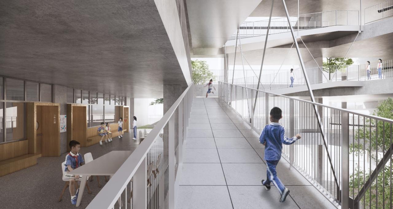 BIM建筑|深圳龙岗下雪村小学 / MAT