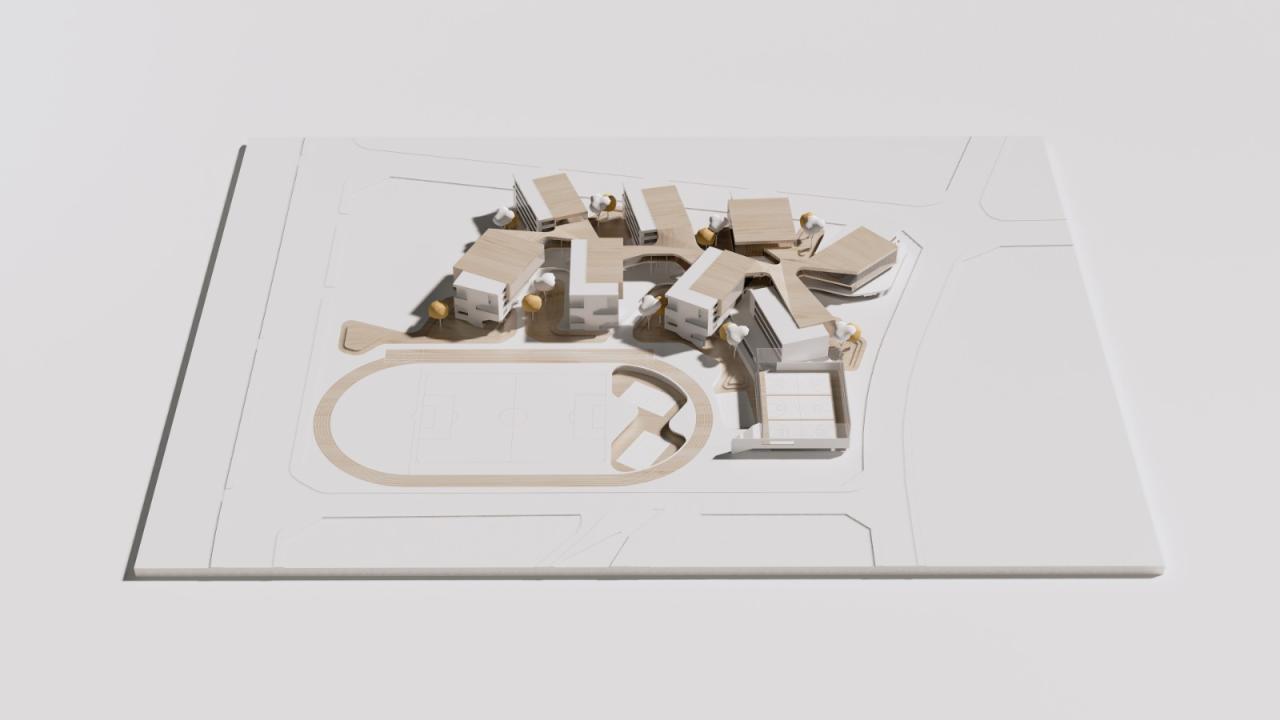 BIM建筑|天府新区海洋路中学 / MAT 超级建筑事务所