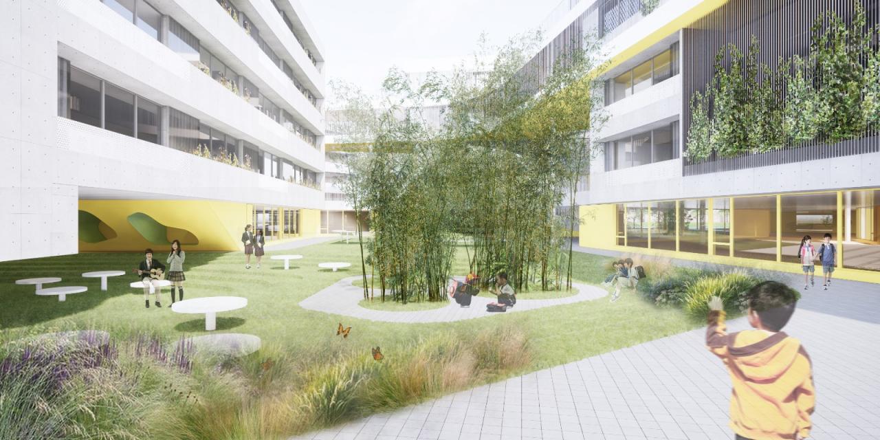 BIM建筑|天府新区海洋路中学 / MAT 超级建筑事务所