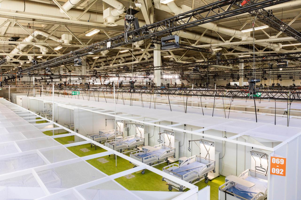 BIM建筑|柏林新型冠状病毒治疗中心，展览中心变方舱医院 / Heinle, Wischer und Partner