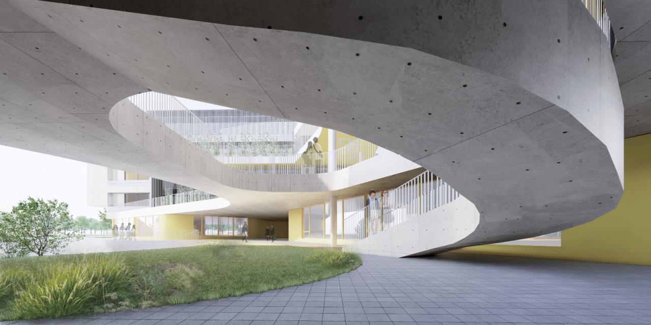 BIM建筑|天府新区海洋路中学 / MAT 超级建筑事务所