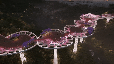 BIM建筑|重庆市北碚区西南大学人行景观桥项目 / 林聪建筑设计工作室