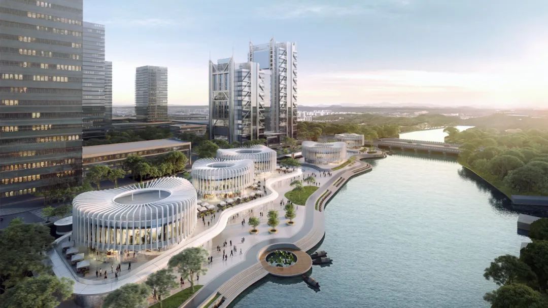 BIM建筑|兰花阁 ：‘城市山谷’中的滨河商街 / UUA