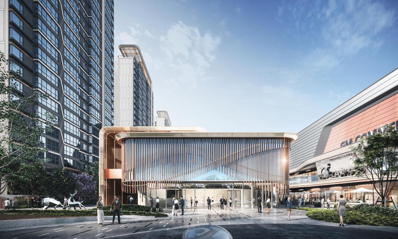 BIM建筑|流动魅力的艺术邂逅 如东金地至尚 ▪ 展示中心 / 成执设计