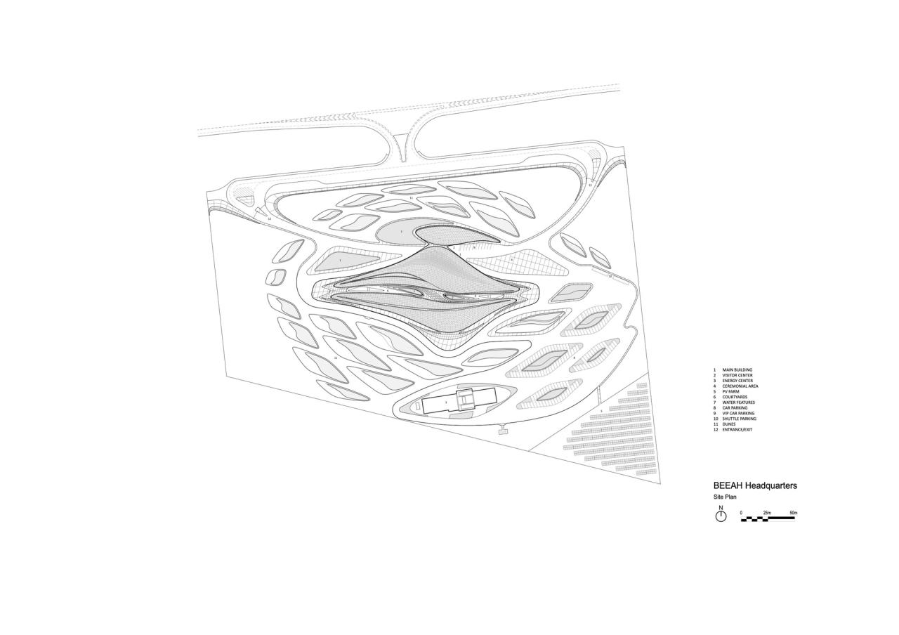 BIM建筑|漠中‘沙丘’，BEEAH 总部大楼 / 扎哈·哈迪德事务所
