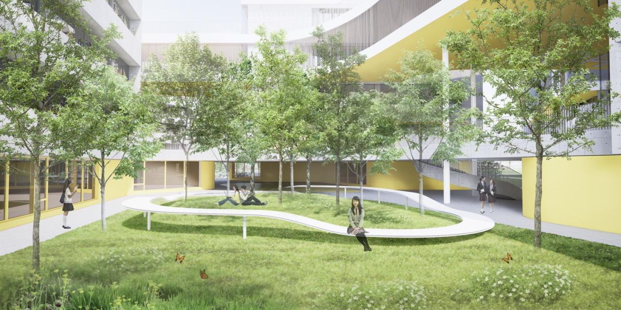 BIM建筑|天府新区海洋路中学 / MAT 超级建筑事务所