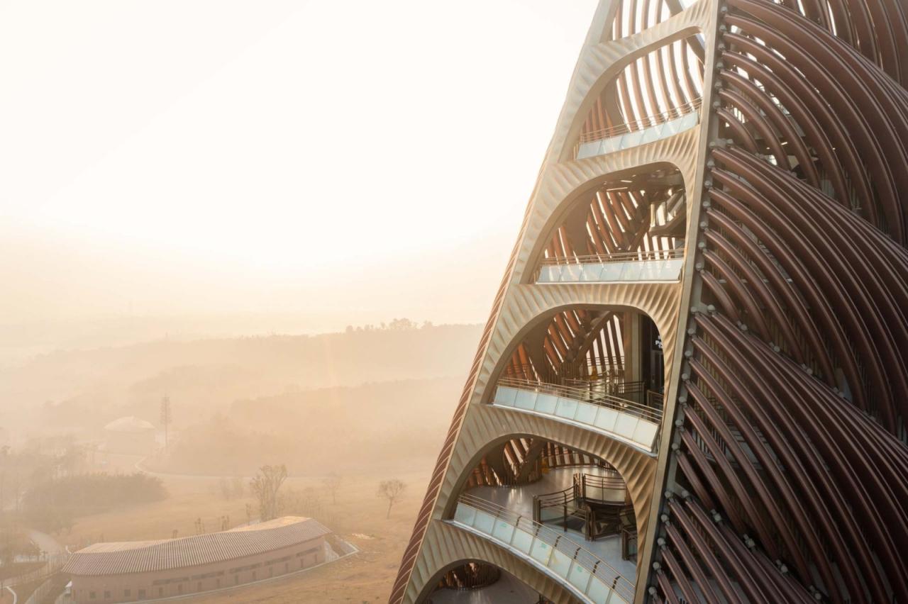 BIM建筑|成都熊猫基地熊猫塔，机械‘竹笋’ / UDG.零号工作室